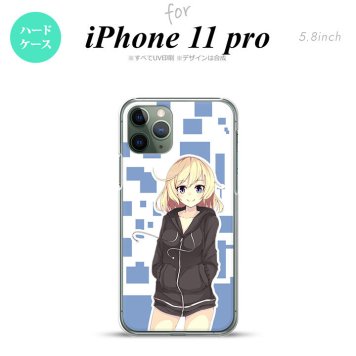 iPhone11Pro iPhone11 Pro スマホケース ハードケース 女の子 A 青 メンズ レディース nk-i11p-1325
