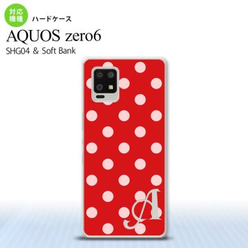 SHG04 SHG04 ZERO6 AQUOS zero6 スマホケース ハードケース ドット 水玉 B 赤 +アルファベット メンズ レディース nk-zero6-838i