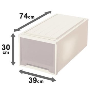 天馬 押入れ収納 ビュートケース 幅39×奥行74×高さ30cm カプチーノ ( 引き出し 衣装ケース プラスチック ) 【沖縄・離島配送不可】 4904746055118