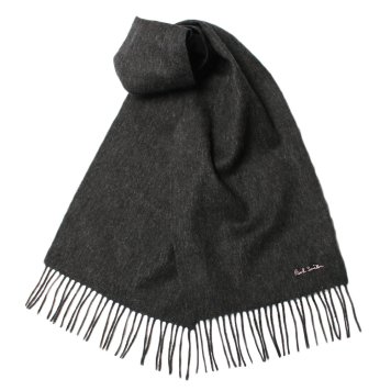 ポールスミス マフラー Paul Smith M1A-933D-AS04 メンズ レディース ダークグレー ピンクロゴ