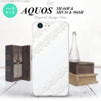 【SH04H】【スマホケース/スマホカバー】【アクオス ゼータ】SH04H スマホケース AQUOS ZETA SH04H カバー アクオス ゼータ レースA 白 nk-sh04h-1098【メール便送料無料】