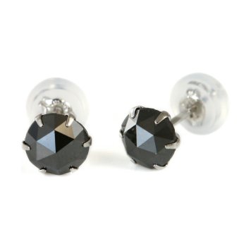 ブラックダイヤモンド ピアス 1.0カラット 1.0ct プラチナ DAPE14PKNC UGL鑑別カード付