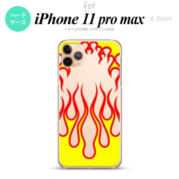 iPhone11ProMax iPhone11pro max スマホケース ハードケース ファイヤー 炎 クリア 黄 メンズ レディース nk-i11pm-1311