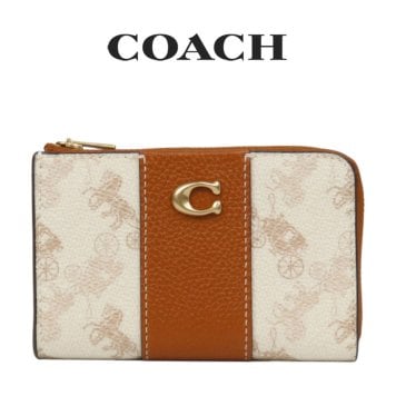 送料無料 コーチ COACH アウトレット 夏のボーナス レディース 小物 キーケース CZ521 B4RGL(ブラス×チョーク トープ) ホワイト (カードケース フラグメントケース 小銭入れ)