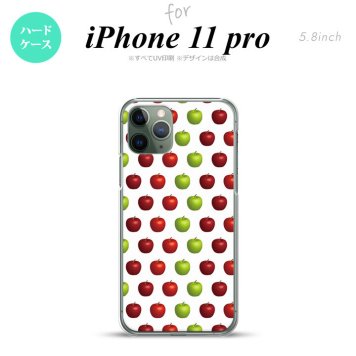 iPhone11Pro iPhone11 Pro スマホケース ハードケース りんご 林檎 青リンゴ 白 緑 赤 メンズ レディース nk-i11p-047