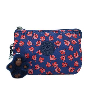 キプリング Kipling ポーチ K01864 6CP CREATIVITY S クリエイティビティエス 小物入れ マルチケース BRLTBUDSPK ブルー系＋ピンクフラワー柄