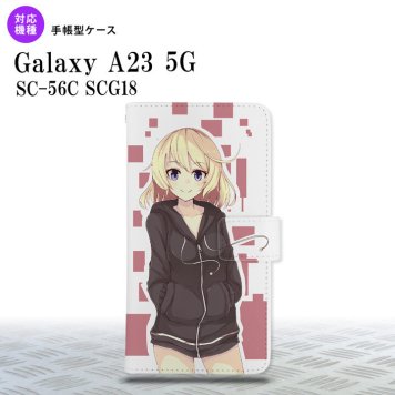 Galaxy A23 GalaxyA23 手帳型スマホケース カバー 女の子 キャラ ピンク 2022年 10月発売 nk-004s-a23-dr1322