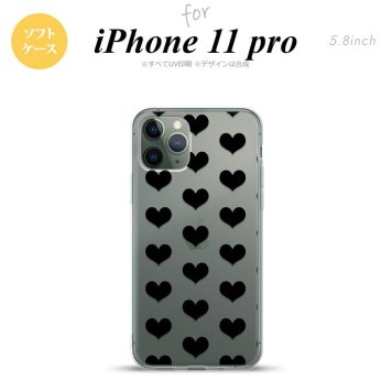iPhone11Pro iPhone11 Pro スマホケース ソフトケース ハート A 黒 メンズ レディース nk-i11p-tp015