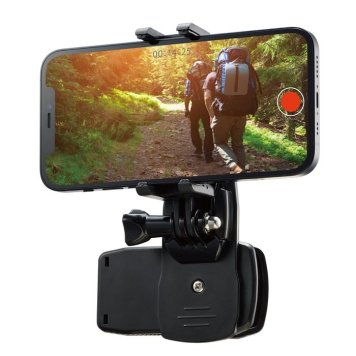 エレコム スマホホルダー ～6.5インチ クリップタイプ ハンズフリー 薄型 360度回転 ブラック P-STSRSCPBK