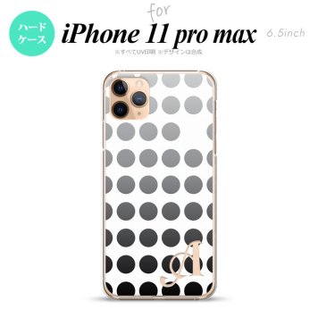 iPhone11ProMax iPhone11pro max スマホケース ハードケース 水玉 黒 +アルファベット メンズ レディース nk-i11pm-1375i