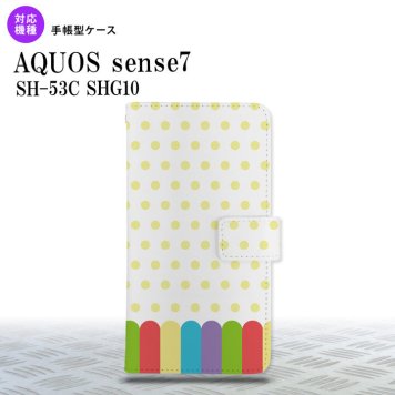 sense7 sense7 手帳型スマホケース カバー クレヨン 黄 2022年 11月発売 nk-004s-sens7-dr1431