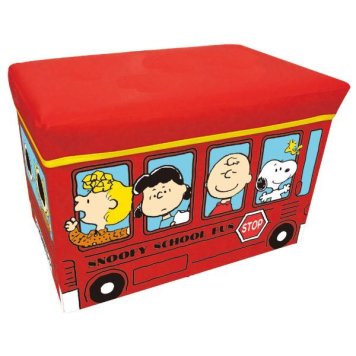 スヌーピー PEANUTS ストレージボックス レッド 収納 スツール スクールバス