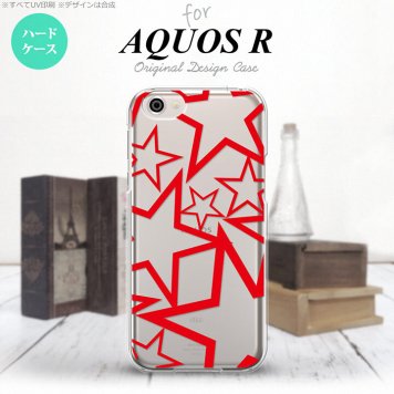 【SH03J】【スマホケース/スマホカバー】【アクオス R】SH03J スマホケース AQUOS R SH-03J カバー アクオス R 星 クリア×赤 nk-sh03j-1116【メール便送料無料】