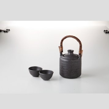 手付き燗冷器セット　いぶし 磁器 美濃焼 やきものの里から、暮らしを贈ります。　ギフト 食器 セット テーブルウェア