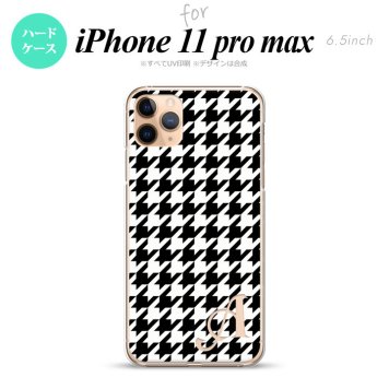 iPhone11ProMax iPhone11pro max スマホケース ハードケース 千鳥 格子 大 黒 白 +アルファベット メンズ レディース nk-i11pm-928i