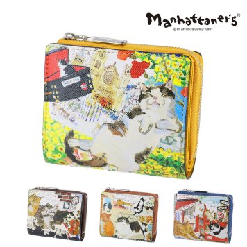 マンハッタナーズ 財布 二つ折り財布 2つ折り ミニ財布 小物 雑貨 本革 manhattaner's ライブリーパース 0751667 レディース 誕生日プレゼント ギフト ラッピング無料 【正規代理店】