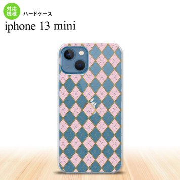iPhone13mini iPhone13 mini ケース ハードケース アーガイル クリア ピンク  nk-i13m-1412