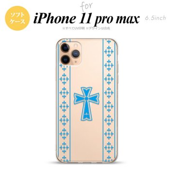iPhone11ProMax iPhone11pro max スマホケース ソフトケース ゴシック クリア 水色 メンズ レディース nk-i11pm-tp1006