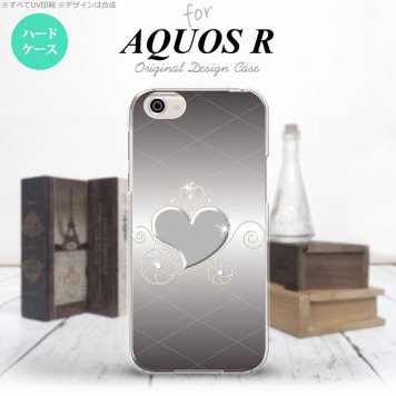 【SH03J】【スマホケース/スマホカバー】【アクオス R】SH03J スマホケース AQUOS R SH-03J カバー アクオス R ハート(F) グレー nk-sh03j-318【メール便送料無料】