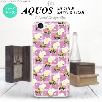 【SH04H】【スマホケース/スマホカバー】【アクオス ゼータ】SH04H スマホケース AQUOS ZETA SH04H カバー アクオス ゼータ チェック・バラ ピンク nk-sh04h-255【メール便送料無料】
