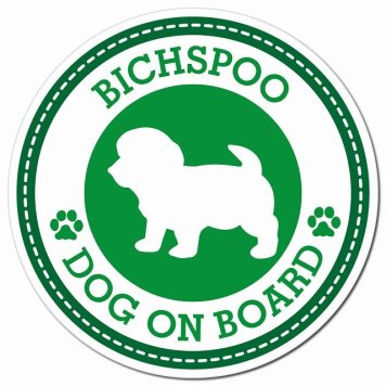 BICHSPOO ビションプー グリーン 肉球 カーサイン 車 マグネットステッカー 犬 マグネット 強力 直径13cm 丸型 おしゃれ かわいい ドラレコステッカー 安全対策 危険運転 煽り運転 アニマル 動物 犬種別 屋外 防水 屋内 肉球マーク