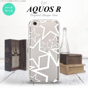 【SH03J】【スマホケース/スマホカバー】【アクオス R】SH03J スマホケース AQUOS R SH-03J カバー アクオス R 星 クリア×白 nk-sh03j-1117【メール便送料無料】