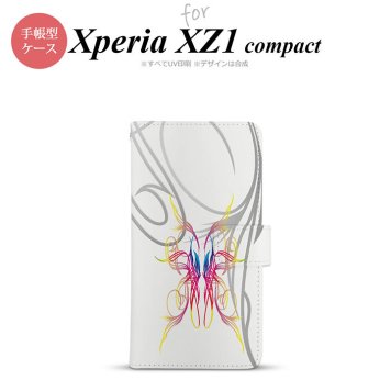 【手帳型 スマホ カバー ケース】【SO02K】【エクスペリア XZ1】手帳型 ケース SO-02K スマホ カバー Xperia XZ1 Compact エクスペリア ピンスト 白×グラデ1 nk-004s-so02k-dr1244【メール便送料無料】