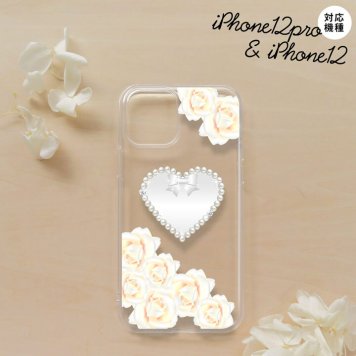 iPhone12/iPhone12pro iPhone12 / iPhone12pro スマホケース ソフトケース ハート D 白 メンズ レディース nk-i12-tp231