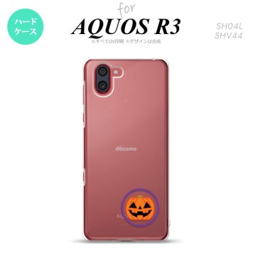SH-04L SHV44 R3 AQUOS R3 スマホケース カバー ハロウィン カボチャポイント クリア nk-r3-413
