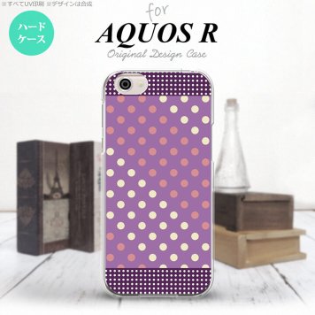 【SH03J】【スマホケース/スマホカバー】【アクオス R】SH03J スマホケース AQUOS R SH-03J カバー アクオス R ドット・水玉 紫×ピンク nk-sh03j-1652【メール便送料無料】
