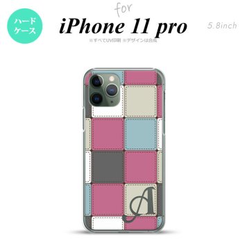 iPhone11Pro iPhone11 Pro スマホケース ハードケース パッチワーク ミックスB ピンク +アルファベット メンズ レディース nk-i11p-1672i