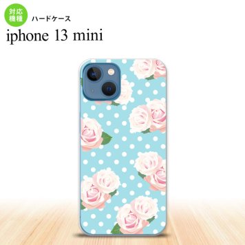 iPhone13mini iPhone13 mini ケース ハードケース バラ ドット 水色  nk-i13m-787