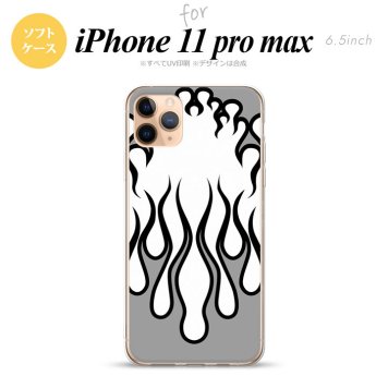 iPhone11ProMax iPhone11pro max スマホケース ソフトケース ファイヤー 炎 白 黒 メンズ レディース nk-i11pm-tp1307