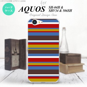 【SH04H】【スマホケース/スマホカバー】【アクオス ゼータ】SH04H スマホケース AQUOS ZETA SH04H カバー アクオス ゼータ ボーダー ブルーブラウン nk-sh04h-703【メール便送料無料】