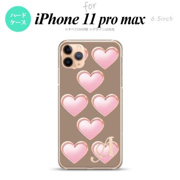 iPhone11ProMax iPhone11pro max スマホケース ハードケース ハート C 茶 +アルファベット メンズ レディース nk-i11pm-176i
