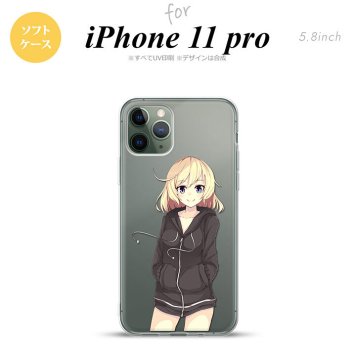 iPhone11Pro iPhone11 Pro スマホケース ソフトケース 女の子 A クリア メンズ レディース nk-i11p-tp1321