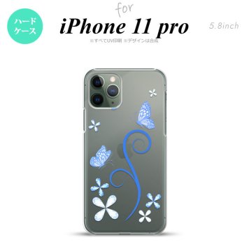 iPhone11Pro iPhone11 Pro スマホケース ハードケース バタフライ 蝶 C 青 メンズ レディース nk-i11p-222