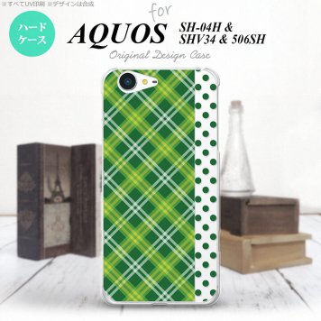 【SH04H】【スマホケース/スマホカバー】【アクオス ゼータ】SH04H スマホケース AQUOS ZETA SH04H カバー アクオス ゼータ タータン・ドット 緑 nk-sh04h-1533【メール便送料無料】