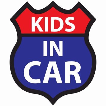 KIDS IN CAR ステッカー レッドブルー ルート66 カーステッカー シール sticker 安全対策 あおり運転 かっこいい おしゃれ かわいい 車ステッカー ステッカー 車 サインステッカー ドライブ 防水 屋外 屋内 カーサイン
