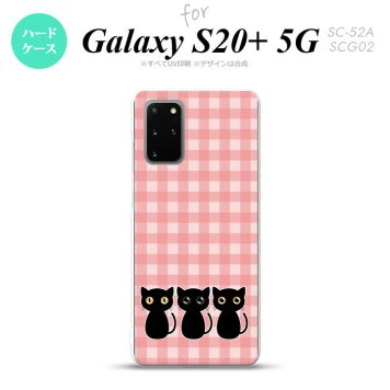 SC-52A SCG02 Galaxy S20+ 5G スマホケース ハードケース 猫 イラスト ピンク メンズ レディース nk-s20p-1137