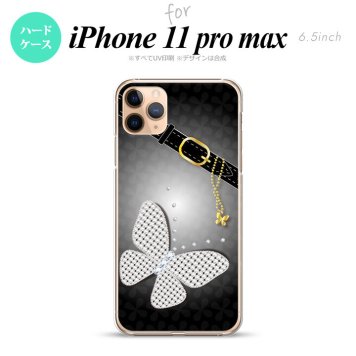 iPhone11ProMax iPhone11pro max スマホケース ハードケース バタフライ 蝶 F 黒 メンズ レディース nk-i11pm-324