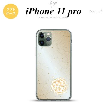 iPhone11Pro iPhone11 Pro スマホケース ソフトケース 和柄 サクラ 黄 メンズ レディース nk-i11p-tp1272