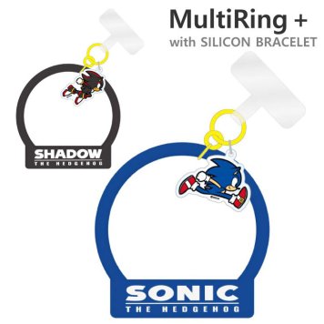 ソニック スマホ ハンドストラップ キーホルダー ソニックザヘッジホッグ シリコン ブレスレット ストラップホルダー キャラクター グッズ シルエット ラインアート 携帯 スマホ ストラップ アクセサリー マルチリング プラス SS-11