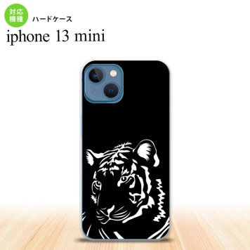 iPhone13mini iPhone13 mini ケース ハードケース 虎 アップ 黒  nk-i13m-561