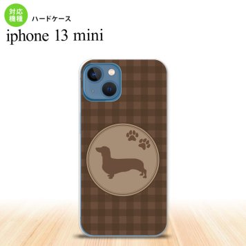 iPhone13mini iPhone13 mini ケース ハードケース 犬 ダックスフンド B 茶  nk-i13m-815