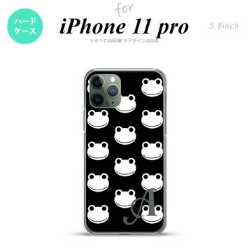 iPhone11Pro iPhone11 Pro スマホケース ハードケース カエル かえる A 黒 白 +アルファベット メンズ レディース nk-i11p-168i