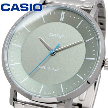 CASIO 腕時計 カシオ 時計 ウォッチ チープカシオ チプカシ クオーツ メンズ グレイッシュグリーン メタルバンド MTP-VT04D-8E 海外モデル  [並行輸入品]