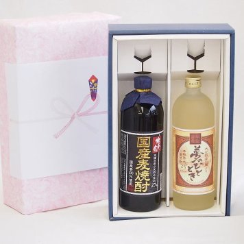 本格麦焼酎贈り物ギフトボックスセット 麦焼酎独奏会 国産麦27°(大分県)720ml麦焼酎夢のひととき25°(大分県)720ml