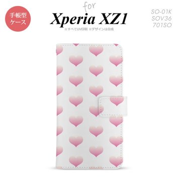 【手帳型 スマホ カバー ケース】【SO01K】【エクスペリア XZ1】手帳型 ケース SO-01K スマホ カバー Xperia XZ1 エクスペリア ハート ピンク nk-004s-so01k-dr018【メール便送料無料】