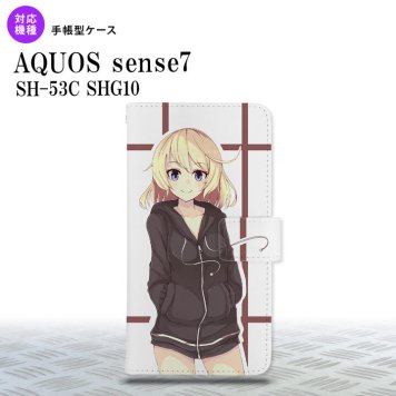 sense7 sense7 手帳型スマホケース カバー 女の子 キャラ 茶色 2022年 11月発売 nk-004s-sens7-dr1331